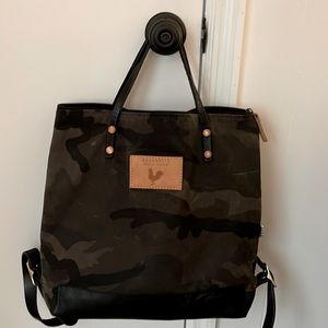 Graphite Camouflage Wax Canvas Backpack